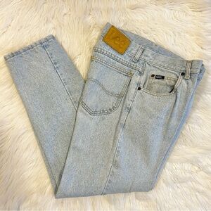 Vintage Lee Sky Blue Denim High Rise Mom Jeans Size 31 x 30